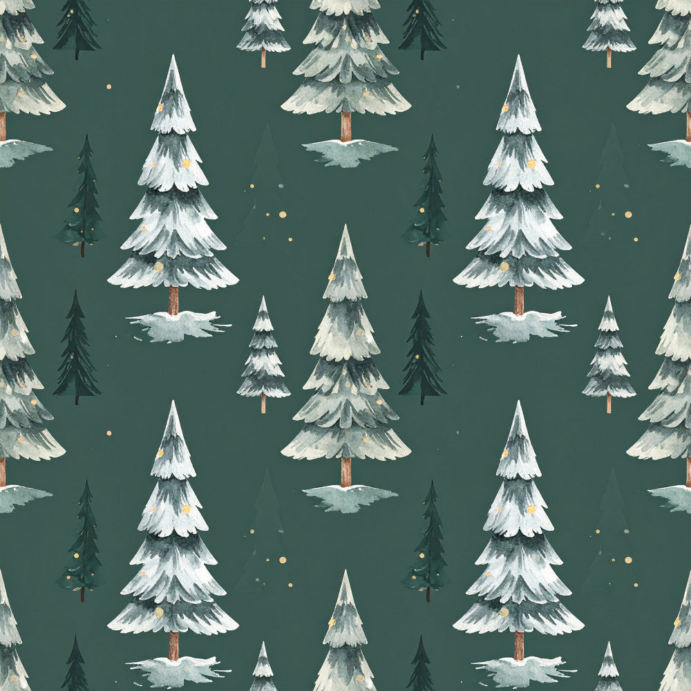 forest green, snow white, sage green, teal green, evergreen, winter trees, snowy trees, snow-capped, pine trees, coniferous trees, woodland, winter forest, christmas, holiday, nature, seasonal, snowy landscape, layered trees, whimsical, rustic, cozy, winter wonderland, nursery, kids room, playroom, baby, children's, forest theme, nature theme, winter theme