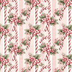 dusty rose, mauve pink, cream, soft pink, candy cane striped, floral, vintage, romantic, elegant, whimsical, holiday, christmas, candy cane, peppermint, peonies, roses, green leaves, botanical, festive, traditional, cottage core, feminine, delicate, winter, seasonal, gift, nursery, decorative, classic