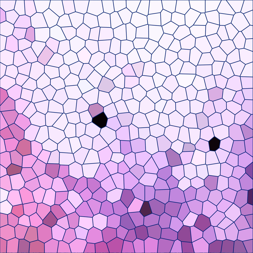 mosaic pattern, stained glass, geometric design, purple hues, lavender, mauve, pink tones, violet shades, polygonal shapes, abstract art,, fabric panel, contemporary style, modern mosaic, tessellation, gradient colors, artistic design, crafting material, sewing fabric, patchwork design