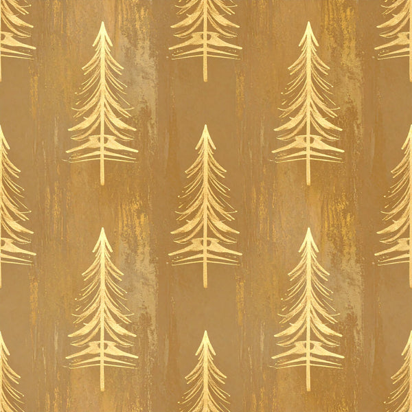 gold, tan, beige, cream, metallic gold, evergreen, tree, pine, forest, botanical, geometric, linear, striped, modern, elegant, minimalist, mid-century modern, vintage, nature, woodland, holiday, christmas, winter, scandinavian, contemporary, luxury, refined, stylized trees, conifer, spruce