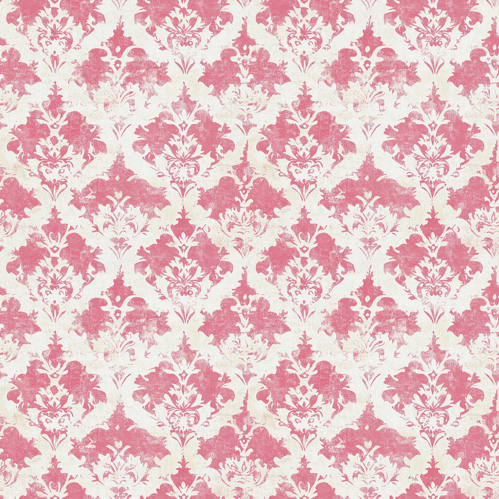 pink, cream, vintage, damask pattern, ornate motifs, floral elements, baroque style, repeating design,, fabric panel, decorative scrollwork, elegant, distressed texture, romantic, feminine, botanical details, symmetrical pattern, vintage wallpaper style, soft colors