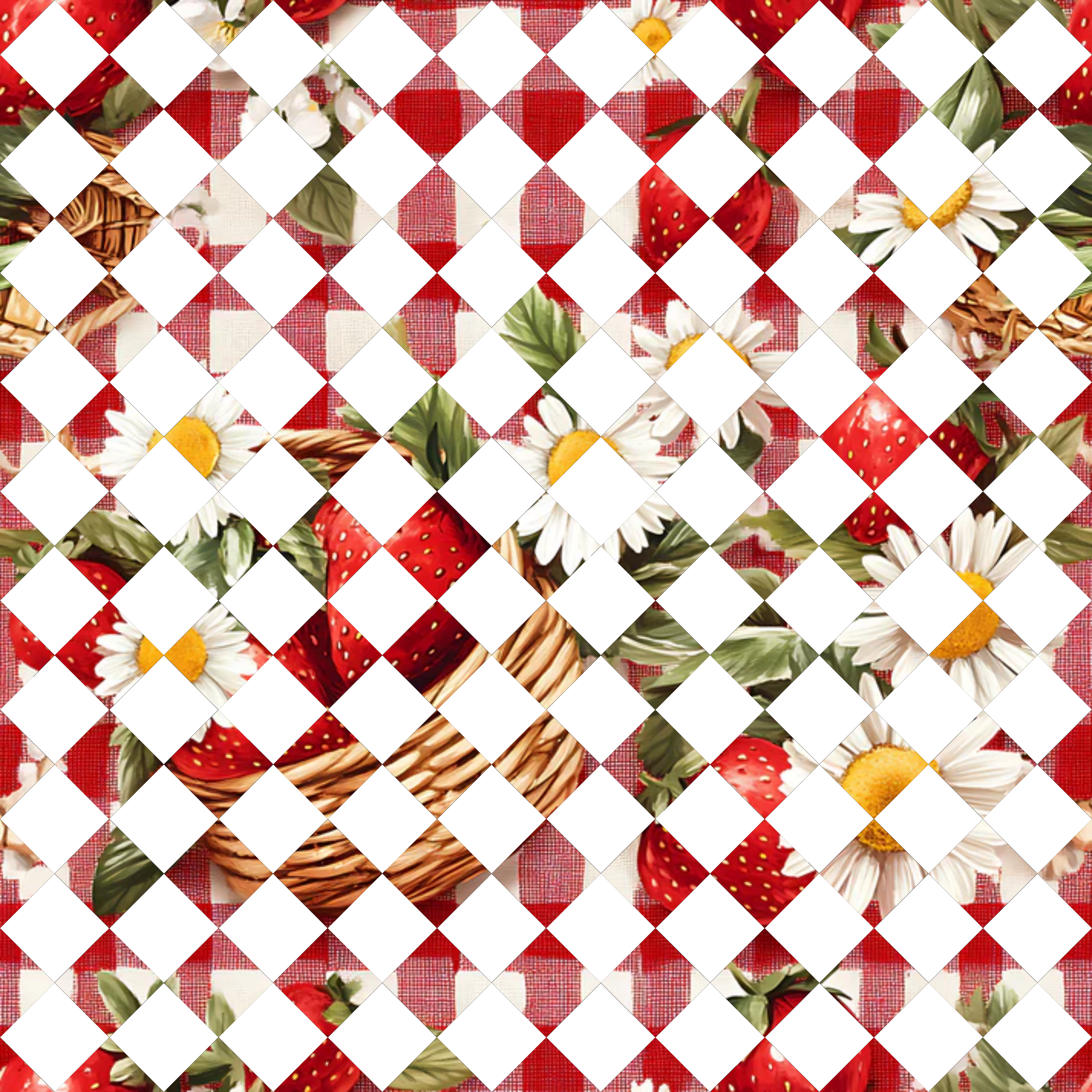 Berry Basket Charm Pattern 22 Minky Fabric