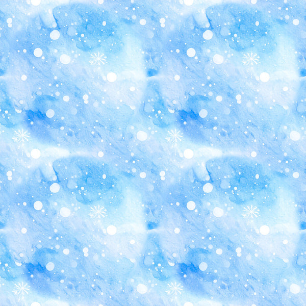 winter blue, light blue, sky blue, white, snowflake, bokeh, snow, frozen, icy, winter theme, holiday, christmas, celestial, sparkle, shimmer, abstract, watercolor, soft, dreamy, whimsical, winter wonderland, frosty, snowy, nursery, baby, kids room, playroom, winter decor, magical