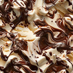 chocolate swirl, vanilla cream, brown, white, marbled pattern, liquid texture, swirling design, dessert theme, ice cream pattern, food motif,, fabric panel, creamy colors, flowing lines, junk food design, sweet treats, confectionery pattern, dairy swirls, tempting food, indulgent theme