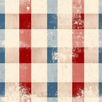 distressed, patriotic, red, white, blue, cream, weathered, vintage, aged, plaid, checkered, squares, geometric, americana, rustic, faded, worn,, fabric panel, country style, shabby chic, rectangular blocks