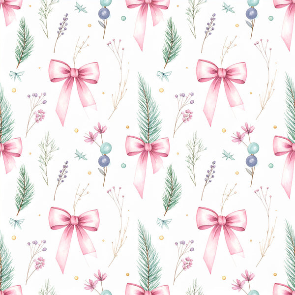 rose pink, dusty purple, sage green, soft gold, pale pink, lavender, botanical, floral, nature, garden, delicate, elegant, whimsical, feminine, spring, pastel, bows, ribbons, leaves, branches, berries, wildflowers, feathery, ornamental, baby shower, nursery, girls room, romantic, vintage inspired, holiday