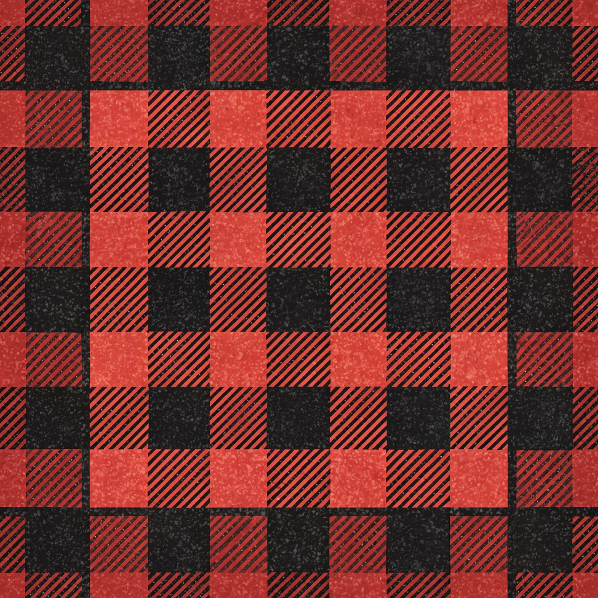 red, black, buffalo plaid, checkered pattern, gingham, plaid design,, fabric panel, alternating squares, diagonal stripes, rustic, country style, geometric pattern, textured appearance, cabin decor, lumberjack plaid, woven effect, square blocks, contrasting colors, vintage plaid