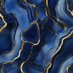 royal blue, navy blue, gold, metallic gold, agate pattern, geode design, marble texture, flowing lines, organic shapes, mineral pattern, geological formation, luxurious, elegant, swirling, veined, crystalline,, fabric panel, natural stone, abstract design