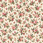 rose pink, dusty rose, cream, ivory, burgundy, forest green, sage green, floral, vintage floral, botanical, nature, romantic, elegant, traditional, cottage core, garden, roses, buds, leaves, branches, spring, summer, feminine, classic, timeless, shabby chic, country, heirloom, multi-floral, delicate