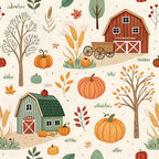 autumn harvest, fall farmhouse, pumpkin orange, burnt orange, forest green, sage green, cream, beige, tan, barn red, burgundy, wheat gold, rustic, farmhouse, whimsical, harvest theme, thanksgiving, fall season, farm animals, barns, pumpkins, wheat, corn stalks, hay bales, fall foliage, leaves, berries, trees, nature, countryside