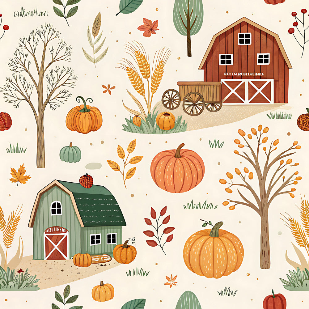 autumn harvest, fall farmhouse, pumpkin orange, burnt orange, forest green, sage green, cream, beige, tan, barn red, burgundy, wheat gold, rustic, farmhouse, whimsical, harvest theme, thanksgiving, fall season, farm animals, barns, pumpkins, wheat, corn stalks, hay bales, fall foliage, leaves, berries, trees, nature, countryside
