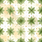 sage green, forest green, cream, beige, tan, floral, botanical, leaf motif, star flowers, nature themed, vintage, rustic, watercolor, distressed, organic, spring, summer, natural, earthy tones, garden, wildflower, whimsical, gentle, soft, nursery, kids room, baby room, celestial stars, gold accents, bohemian
