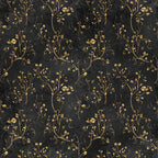 charcoal black, gold, metallic gold, floral, botanical, delicate flowers, nature, vintage, elegant, luxe, damask, ornate, branches, leaves, classic, timeless, sophisticated, dark academia, moody, romantic, traditional, botanical illustration, pressed flowers, dried flowers, garden, spring, summer, upscale