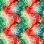watercolor, christmas swirls, red, green, teal, coral, flowing patterns, decorative scrolls, ornamental flourishes,, fabric panel, holiday themed, festive colors, artistic swirls, botanical motifs, seamless pattern, crafting fabric, seasonal design, vintage style, elegant curves