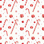 red and white, candy cane, peppermint, holiday, christmas, festive, winter, snowflakes, red striped, peppermint swirl, candy theme, whimsical, playful, sweet treats, seasonal, december, red mint, pinwheel candy, lollipop, pearl white, cream background, kids, children, nursery, baby shower, festive decor, vintage candy, retro candy, christmas decoration