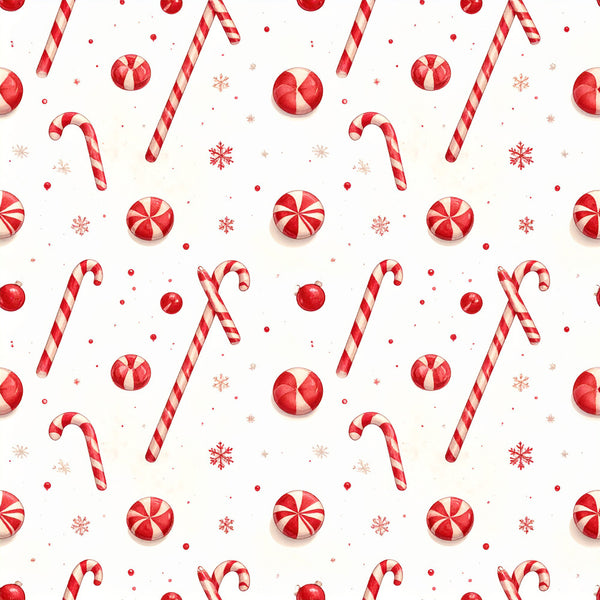 red and white, candy cane, peppermint, holiday, christmas, festive, winter, snowflakes, red striped, peppermint swirl, candy theme, whimsical, playful, sweet treats, seasonal, december, red mint, pinwheel candy, lollipop, pearl white, cream background, kids, children, nursery, baby shower, festive decor, vintage candy, retro candy, christmas decoration