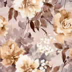 dusty rose, taupe, cream, ivory, beige, tan, brown, muted tones, soft colors, watercolor, floral, roses, small flowers, botanical, nature, vintage, romantic, elegant, feminine, garden, spring, summer, delicate, soft, botanical print, layered flowers, leaf motifs, nursery, baby, traditional