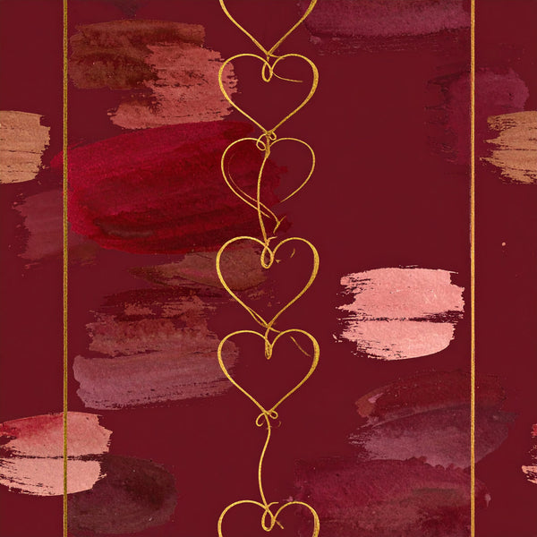 burgundy, wine red, deep red, rose gold, copper, blush pink, gold accents, watercolor, abstract brushstrokes, hearts, love, romantic, elegant, modern, valentine's day, anniversary, wedding, love theme, metallic gold, distressed texture, artistic, luxurious, feminine, sophisticated, date night, couples, passion, timeless, romantic décor