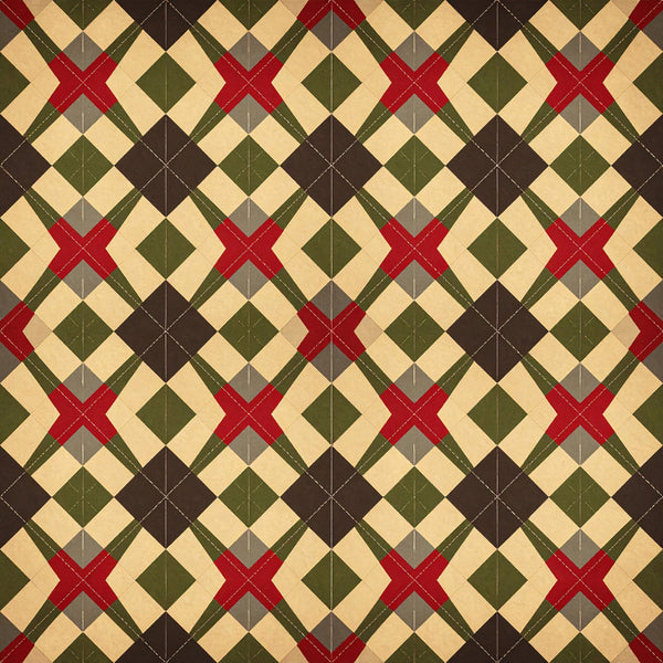 cream, burgundy red, forest green, olive green, brown, tan, geometric, diamond pattern, argyle, plaid, traditional, classic, vintage, elegant, home decor, quilted, stitched detail, autumn, fall, holiday, festive, farmhouse, rustic, structured pattern, coordinating colors, multi-color, neutral palette, sophisticated, timeless design