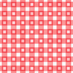 coral pink, red and white, gingham, checkered, geometric, picnic, classic, traditional, farmhouse, rustic, vintage, cottage core, kitchen, home decor, picnic table aesthetic, spring, summer, casual, charming, country style, simple pattern, repeating pattern, bold colors, high contrast, cheerful, retro, nostalgia