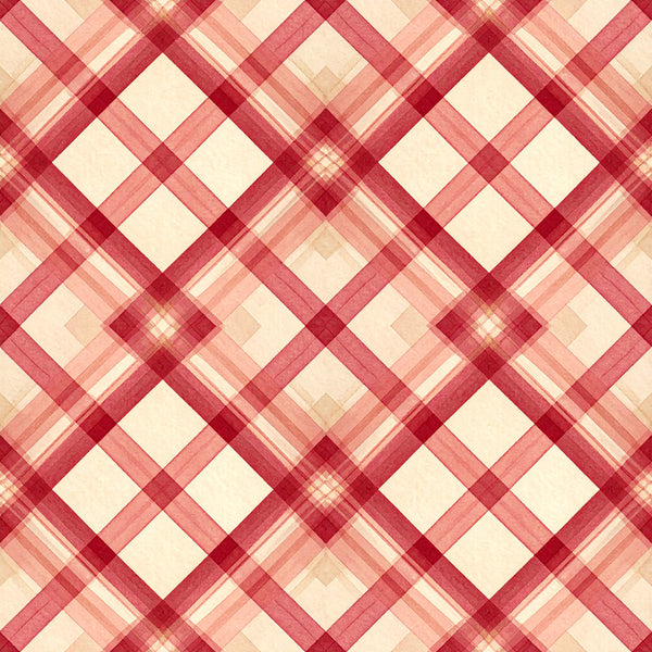 crimson, burgundy, rose pink, cream, ivory, plaid, gingham, checkered, geometric, diagonal stripes, traditional, farmhouse, rustic, vintage, elegant, classic, kitchen, home decor, cottage core, picnic, quilt inspired, spring, summer, cozy, country style, woven pattern, checked pattern, red and white, timeless, casual