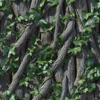 forest green, brown bark, ivy leaves, climbing vines, tree trunks, nature camouflage, woodland pattern, realistic foliage, outdoor hunting, earth tones, botanical design,, fabric panel, camouflage print, natural textures, forest scene, green leaves, bark texture, hunting camo, wilderness theme
