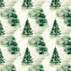 forest green, sage green, cream, white, gold star, watercolor, abstract, nature, holiday, christmas, winter, evergreen trees, snowy, festive, elegant, whimsical, rustic, traditional, tree motif, coniferous trees, snow sparkle, bokeh, magical, seasonal, december, pine trees, metallic accents, soft aesthetic, cozy