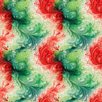 watercolor, christmas swirls, red, green, teal, emerald, coral, festive pattern, flowing design, ornamental swirls, holiday motifs, decorative flourishes,, fabric panel, seasonal fabric, winter colors, artistic brushstrokes, repeating pattern, crafting material, holiday sewing