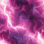pink, magenta, purple, lavender, lightning bolts, thunderstorm, storm clouds, electric, dramatic sky, swirling clouds, bright lightning,, fabric panel, stormy weather, vibrant colors, nature scene, atmospheric, energetic, striking, weather pattern
