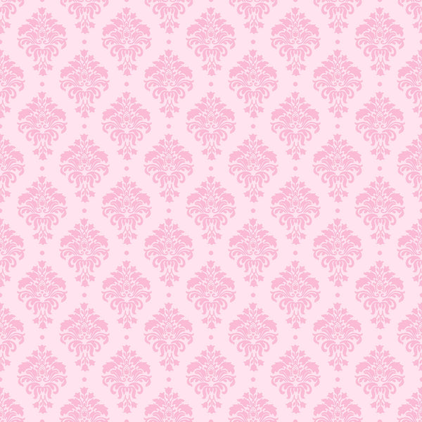 pink, pale pink, blush, damask pattern, ornate scrollwork, baroque design, floral motifs, repeating pattern, elegant, vintage style, decorative flourishes,, fabric panel, tea party theme, feminine, delicate, intricate details, wallpaper style, romantic, soft pastels
