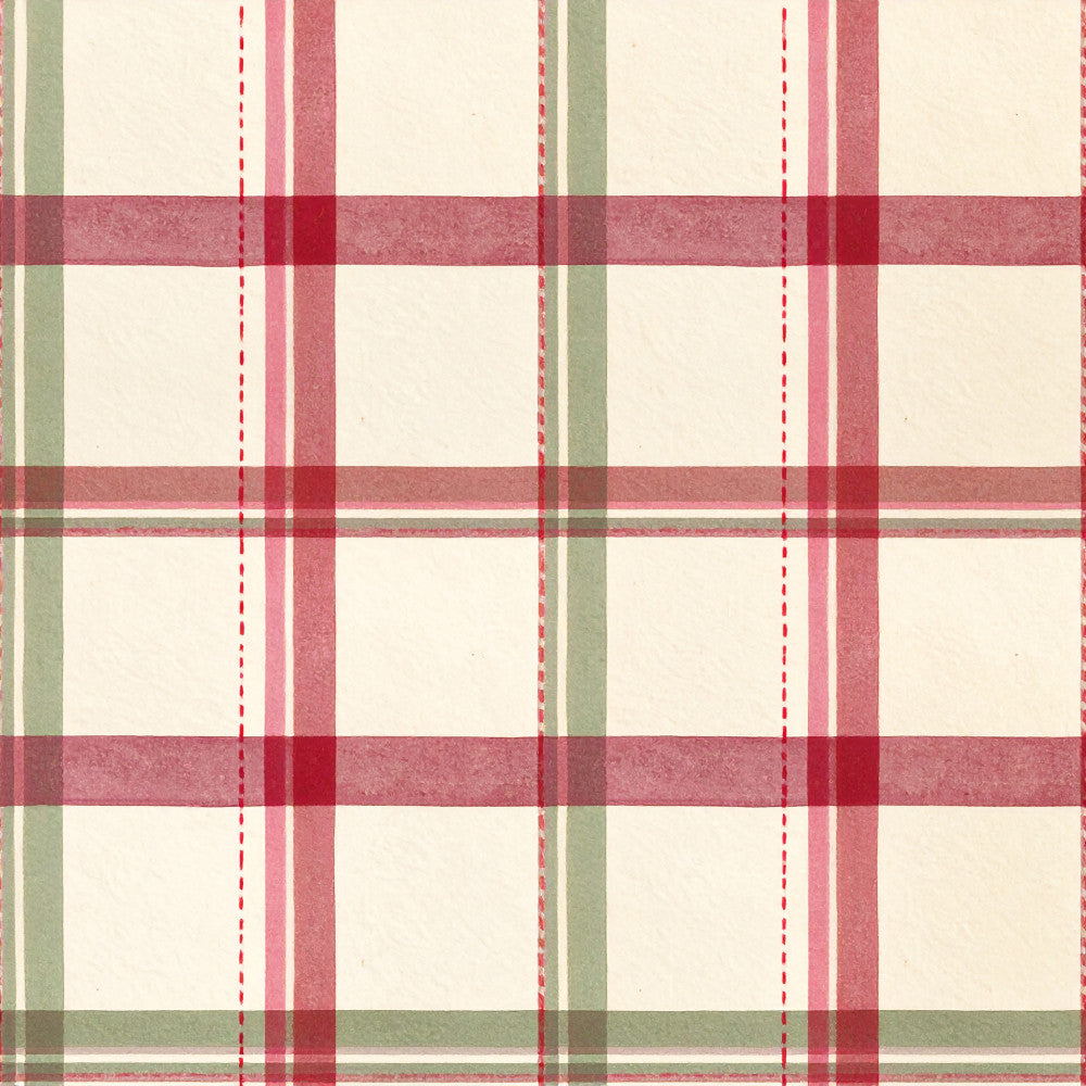 plaid, red plaid, gingham, checkered, burgundy, dusty rose, sage green, cream, vintage plaid, farmhouse, traditional, rustic, country, cottage, classic plaid, red and green, holiday, christmas, dashed lines, geometric, home decor, classic style, timeless pattern, tabletop inspired, kitchen, dining room, retro, nostalgic, checked pattern