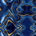 royal blue, gold, agate pattern, geode design, marbled texture, swirled patterns, mineral formations, crystalline structures, flowing lines, organic shapes, luxurious, elegant,, fabric panel, geological inspired, abstract design, metallic accents, deep blue tones, natural stone effect, contemporary