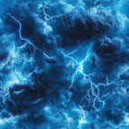 electric blue, navy blue, storm clouds, lightning bolts, thunderstorm, dramatic sky, weather pattern,, fabric panel, stormy atmosphere, electrical discharge, tempest, turbulent clouds, bright lightning, dark storm, meteorological, nature scene, powerful storm, quilting fabric, cotton material