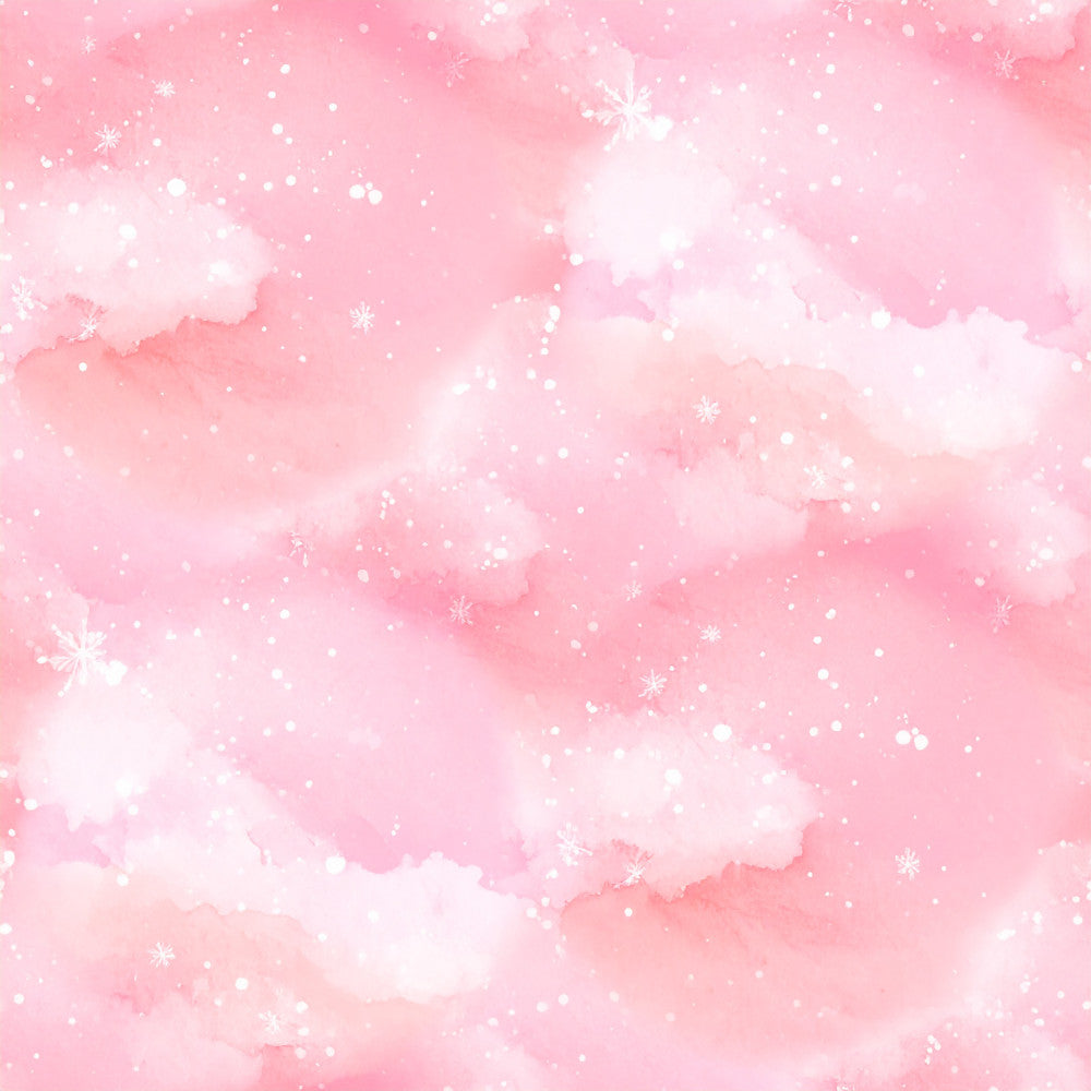 soft pink, blush pink, pale pink, rose pink, white, winter, snowflakes, snow, clouds, fluffy, dreamy, whimsical, magical, celestial, sparkles, glitter, frozen, holiday, christmas, baby, nursery, girls room, sweet, delicate, elegant, starry, frosty, enchanted, princess