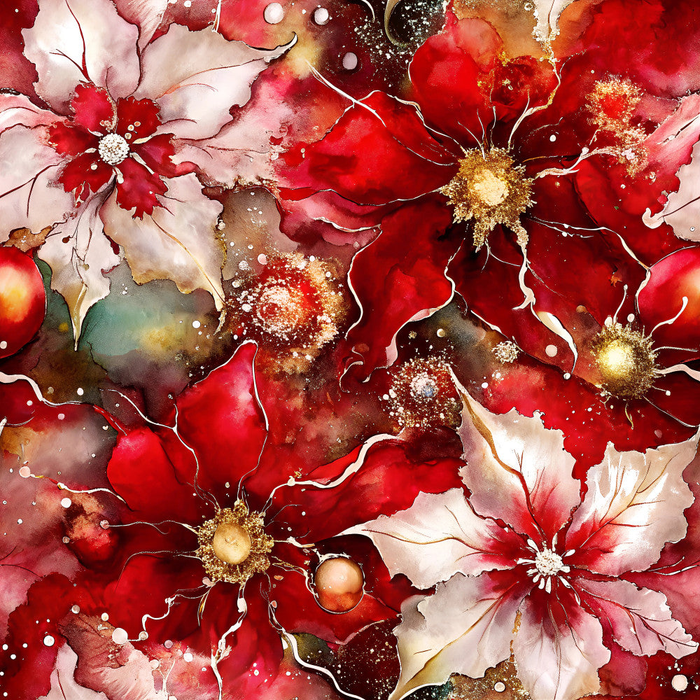 deep red, crimson, burgundy, wine red, blush pink, pale pink, cream, ivory, gold, champagne gold, floral, flowers, botanical, abstract, watercolor, elegant, luxurious, romantic, modern, artistic, roses, peonies, petals, metallic accents, glitter effect, sparkle, nature-inspired, garden, wedding, bridal