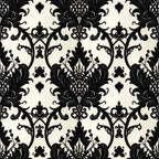 black and cream, black and white, ivory, damask, floral, ornamental, baroque, victorian, elegant, traditional, classic, ornate, scrollwork, flourishes, fleur de lis, botanical, vintage, formal, decorative, timeless, intricate, symmetrical, gothic, luxury, sophisticated, romantic, renaissance, architectural