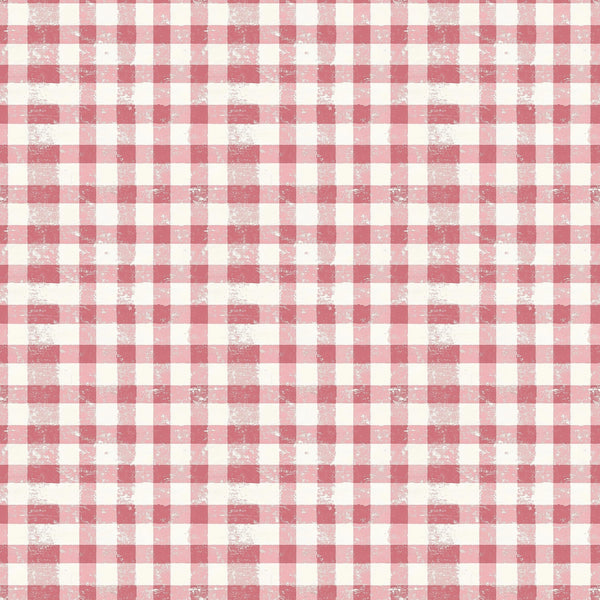 vintage pink, dusty rose, cream, ivory, gingham pattern, checkered design, distressed texture, weathered finish,, fabric panel, rustic charm, shabby chic, cottage style, aged appearance, faded colors, plaid weave, crafting material, sewing fabric, nostalgic mood, soft pastels
