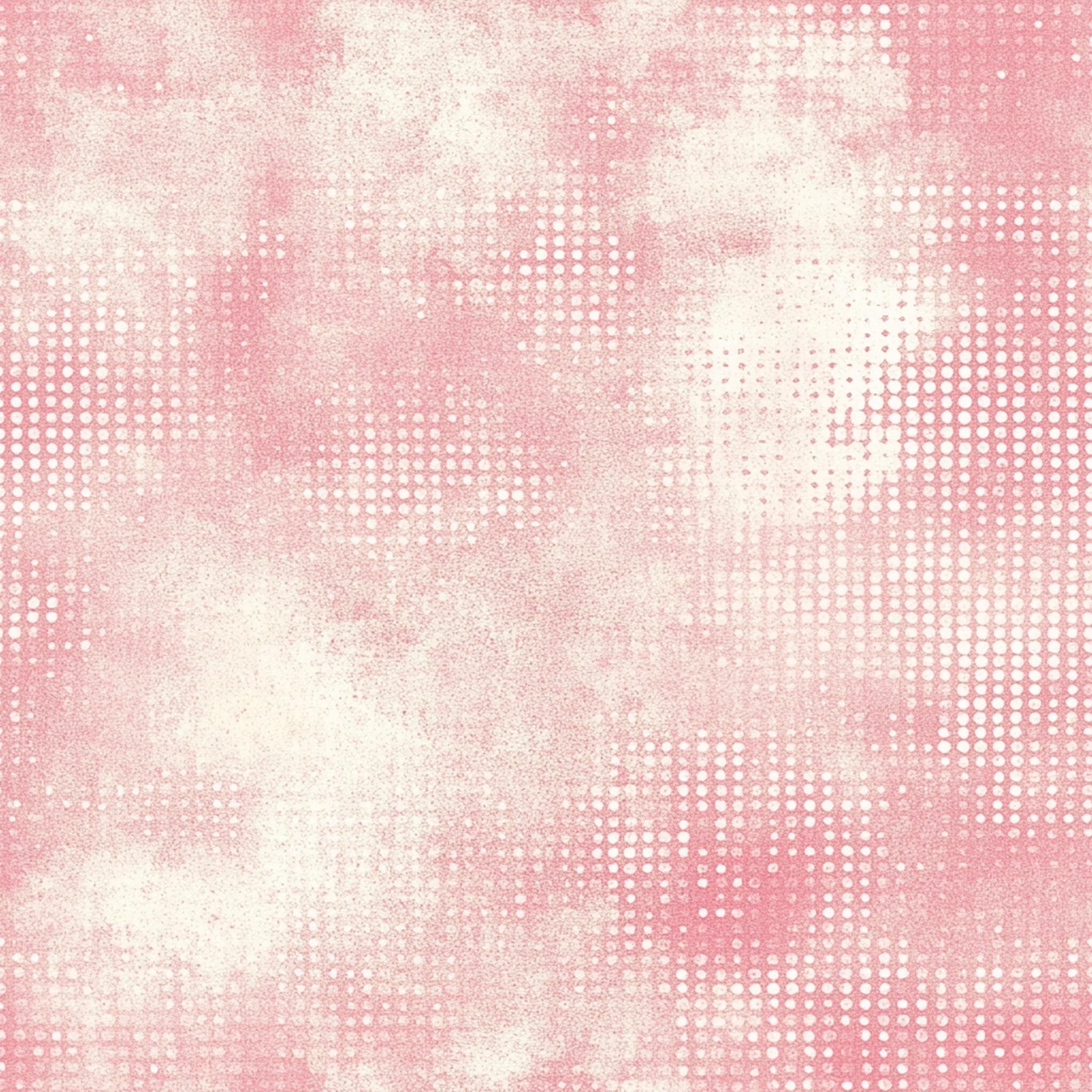 vintage pink, blush pink, cream, ivory, halftone dots, distressed texture, weathered pattern, grunge effect, faded aesthetic, retro style,, fabric panel, soft pastels, muted tones, abstract design, textured background, crafting material, sewing fabric, nostalgic mood