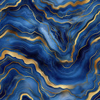 royal blue, navy blue, gold, metallic gold, agate pattern, geode design, marble texture, swirling lines, flowing curves, abstract design, mineral formation,, fabric panel, luxurious, elegant, natural stone, organic shapes, fluid movement, contemporary style, sophisticated