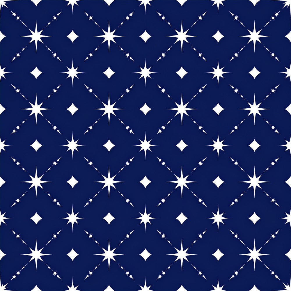 navy blue, dark blue, white stars, celestial, starry night, geometric, modern, elegant, sophisticated, diamond shapes, four-pointed stars, night sky, space theme, twinkle stars, sparkle, contemporary, neutral, classic, timeless, nursery, baby room, kids room, gender neutral, calming, peaceful, dreamy, cosmic, moonlight