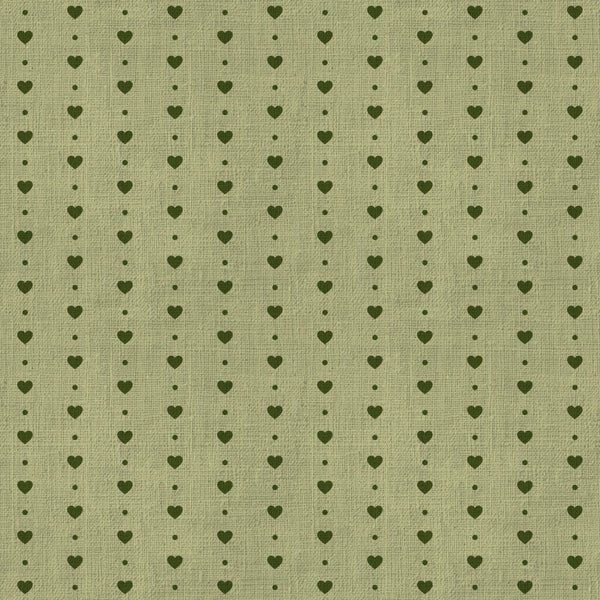 sage green, olive green, heart pattern, polka dots, hearts and dots, romantic, vintage, cottage core, farmhouse, nursery, baby room, kids room, toddler, sweet, charming, gender neutral, nature inspired, whimsical, soft, gentle, spring, easter, love themed, decorative, traditional, classic pattern, repeating pattern, cute motif, delicate design