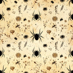 cream, beige, tan, black, botanical, floral, nature, spiders, insects, wildflowers, daisies, herbs, dried flowers, vintage, whimsical, gothic, celestial, autumn, fall, halloween, witchy, occult, cottage core, dark academia, botanical illustration, naturalistic, earthy, moody, mystical, forest