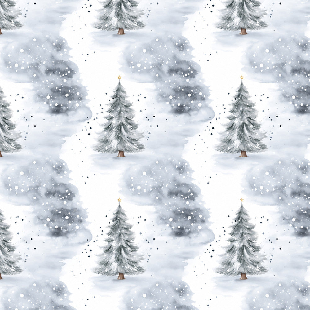 winter wonderland, snowy landscape, christmas trees, gold star, forest green, white, gray, silver, black, snow effect, falling snow, sparkle, glitter effect, holiday, christmas, winter, nature, scenic, peaceful, whimsical, elegant, festive, nursery, children's room, kids room, baby shower, evergreen trees, snowy trees, winter scene, frosted trees