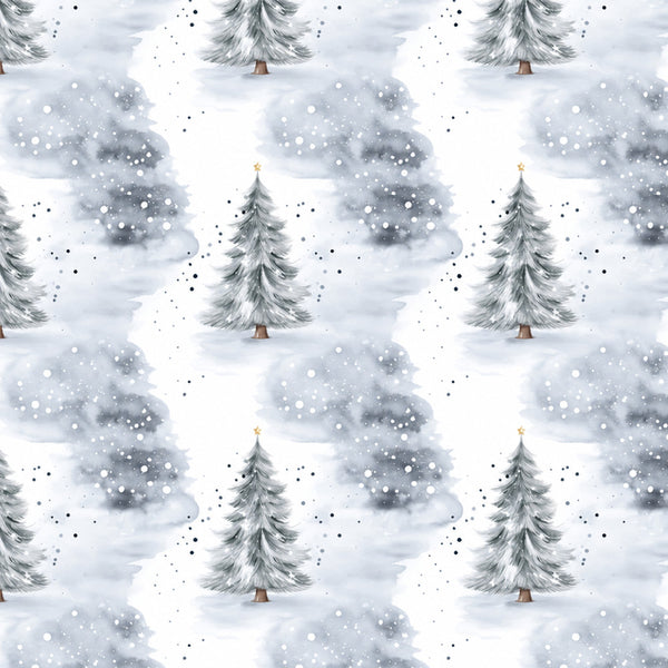 winter wonderland, snowy landscape, christmas trees, gold star, forest green, white, gray, silver, black, snow effect, falling snow, sparkle, glitter effect, holiday, christmas, winter, nature, scenic, peaceful, whimsical, elegant, festive, nursery, children's room, kids room, baby shower, evergreen trees, snowy trees, winter scene, frosted trees