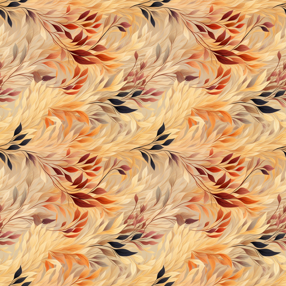 autumn leaves, burnt orange, cream, fall foliage, flowing leaves, golden yellow, leaf pattern, natural, nature, orange, rustic, seasonal, soft leaves, swirling, tan, terra cotta, warm tones, wine red, woodland, abstract leaves, botanical, earthy, fall colors, harvest, organic, warm autumn