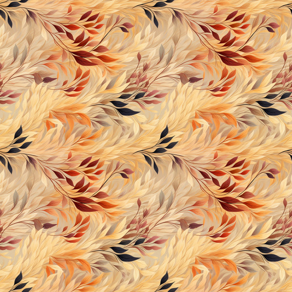 autumn leaves, burnt orange, cream, fall foliage, flowing leaves, golden yellow, leaf pattern, natural, nature, orange, rustic, seasonal, soft leaves, swirling, tan, terra cotta, warm tones, wine red, woodland, abstract leaves, botanical, earthy, fall colors, harvest, organic, warm autumn