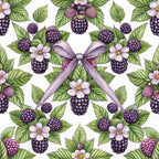 blackberry, deep purple, lavender, sage green, forest green, pale pink, light purple, floral, botanical, nature, berries, fruit, flowers, whimsical, elegant, cottage core, garden, spring, summer, blackberries, leaves, blossoms, delicate, romantic, vintage, natural, farmhouse, botanical print, berry picking, countryside