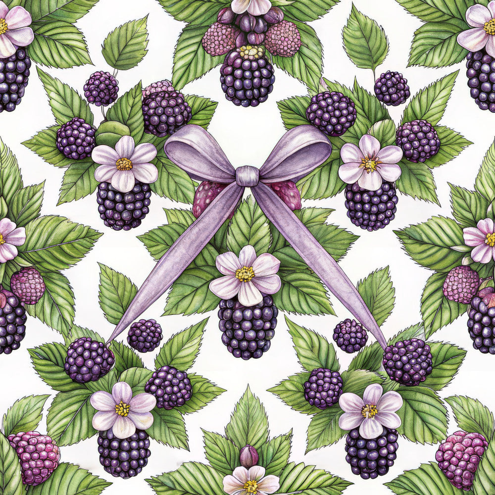 blackberry, deep purple, lavender, sage green, forest green, pale pink, light purple, floral, botanical, nature, berries, fruit, flowers, whimsical, elegant, cottage core, garden, spring, summer, blackberries, leaves, blossoms, delicate, romantic, vintage, natural, farmhouse, botanical print, berry picking, countryside