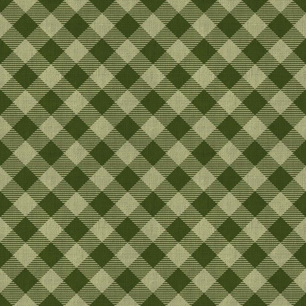 forest green, sage green, cream, ivory, diamond pattern, geometric, striped, textured, modern, traditional, plaid-inspired, quilted look, classic, neutral, earthy tones, home decor, upholstery, nursery, playroom, kids room, baby shower, contemporary, timeless, woven texture, layered pattern, sophisticated, elegant