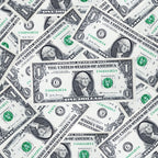 green, black, white, gray, dollar bills, currency pattern, george washington, money design, scattered bills, realistic print, novelty fabric,, fabric panel, patriotic theme, american president, detailed engraving, overlapping pattern, financial motif, conversation print, geometric arrangement